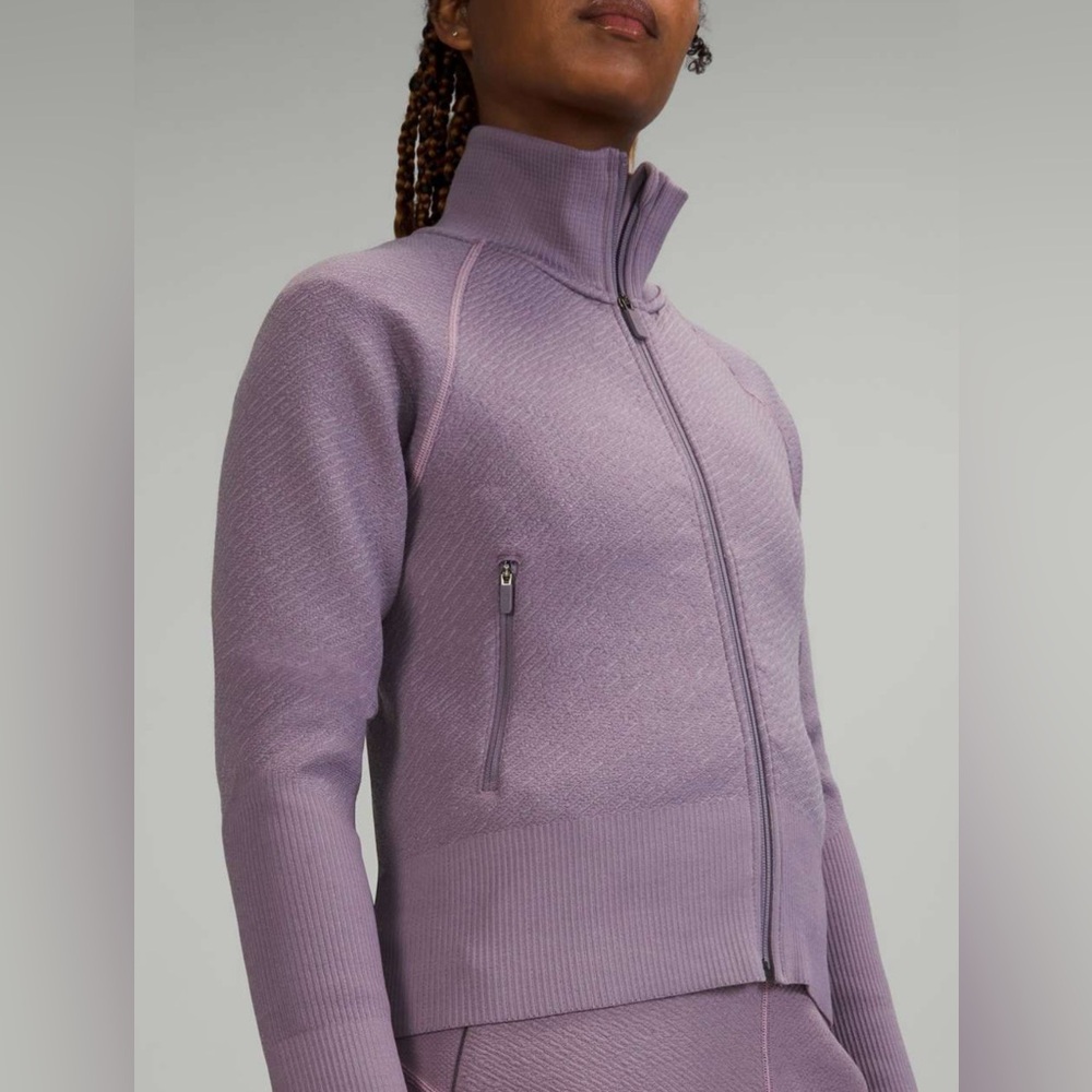Lululemon End State Full Zip Jacket Dusky Lavendar Sz 10 - Picture 2 of 12